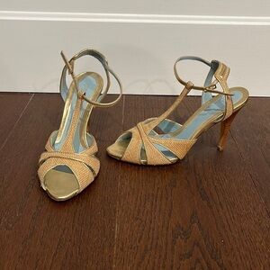Lambertson Truex Tan Woven Sandals Size 36.5/6.5